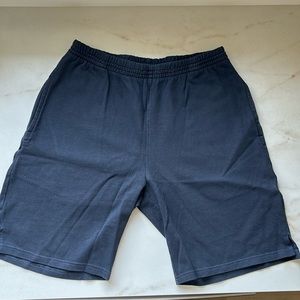 long navy brandy melville sweat shorts